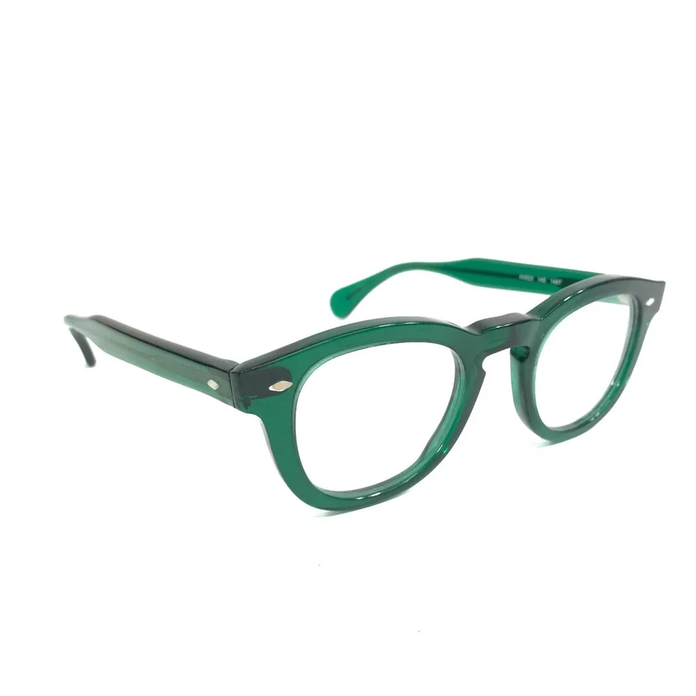 SEE Eyewear Eyeglasses Frames 9215 1487 Polished Clear Green Horn Rim 44-23-145